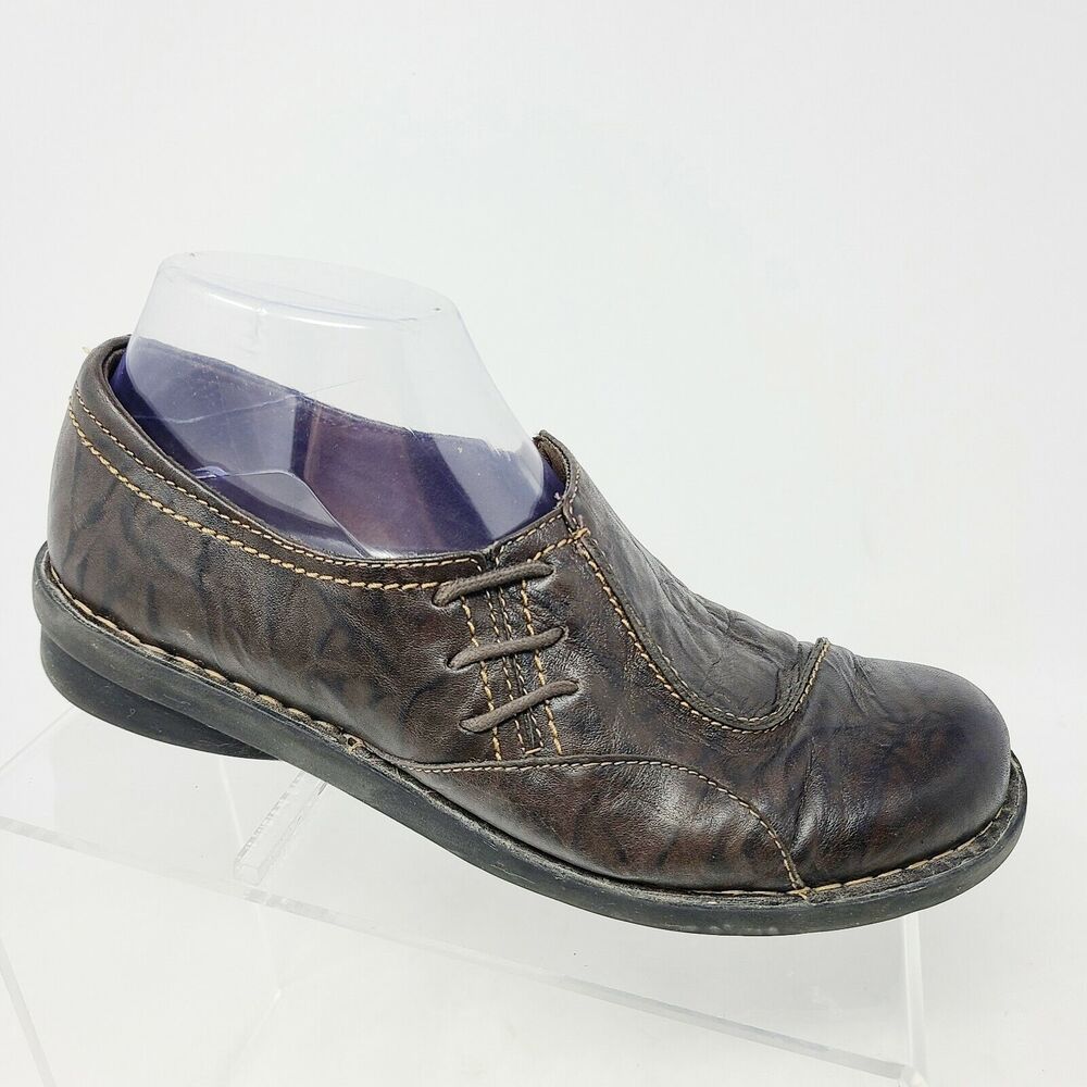 Clarks Bendables Brown Leather Slip On Side Zip Loafer 8M Casual Comfort Classic
